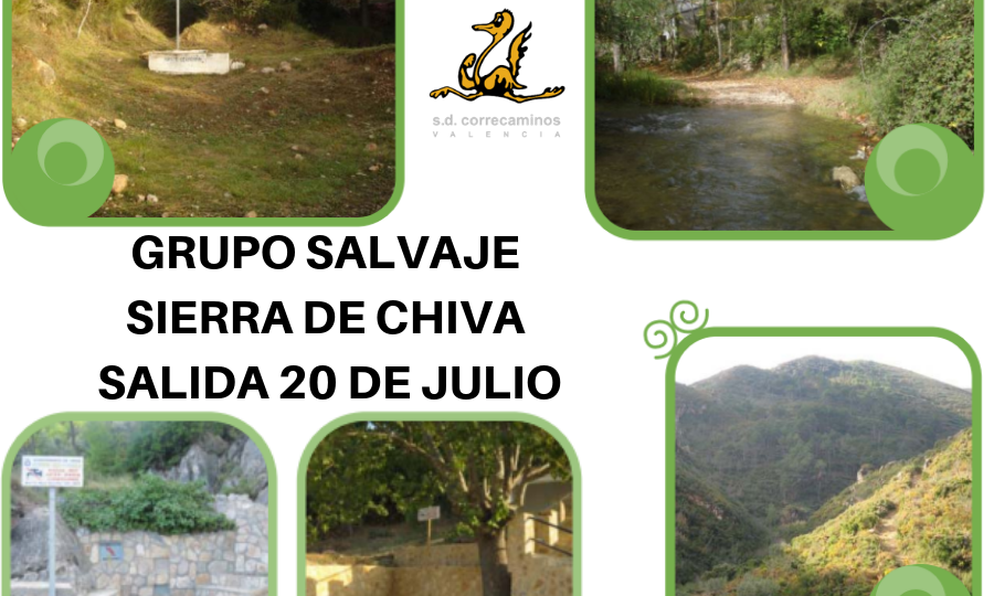 GRUPO SALVAJE SIERRA DE CHIVA SALIDA 20 DE JULIO
