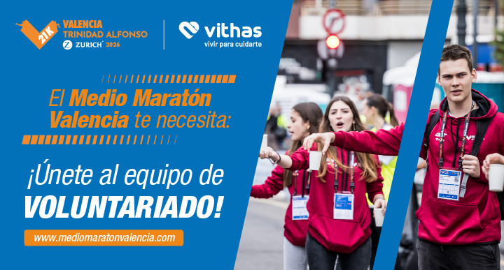 Abiertas las inscripciones al voluntariado del Medio y Maratón Valencia 2026